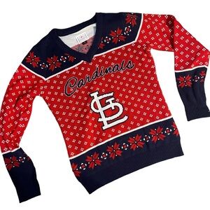 St Louis Cardinals Womens Size Small Ugly Christmas Sweater Genuine Merchandise